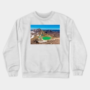 Tongariro Alpine Crossing Digital Painting Crewneck Sweatshirt